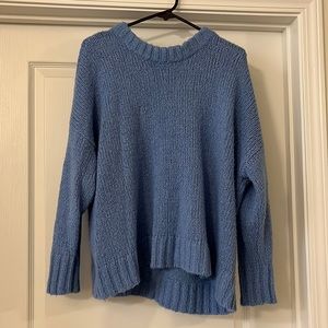 Aerie Oversized Drop-Shoulder Crew-Neck Sweater, Women’s Size S, Light Blue